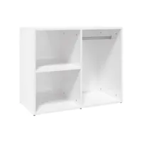 vidaxl armoire de dressing blanc brillant 80x40x65cm bois d'ingénierie