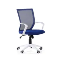 chaise de bureau couleur bleu foncé réglable en hauteur relief 63733