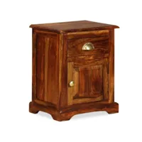 table de nuit chevet commode armoire meuble chambre bois massif de sesham 40 x 30 x 50 cm helloshop26 1402013