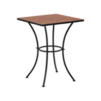 3 pcs ensemble table + 2 tabourets de bar de jardin，salon de jardin mosaïque carreau céramique terre cuite pewv76674 meuble pro