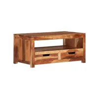 table basse table de salon  bout de canapé 84x49x40 cm bois d'acacia massif meuble pro frco95011