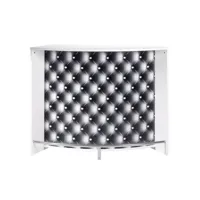 meuble bar, meuble comptoir blanc 135 cm - coloris: capitons 911 snack130bl911