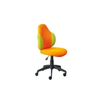 chaise de bureau avec roulettes jessi orange et vert mesh tissu respirant
