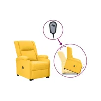 fauteuil inclinable  fauteuil de relaxation jaune tissu meuble pro frco70957