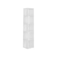 vidaxl armoire d'angle blanc brillant 33x33x164,5 cm aggloméré