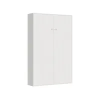lit escamotable vertical 140x190 bois blanc kanto