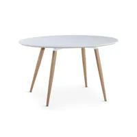 table ovale scandinave lunea blanc
