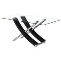 table repas diva - 160 x 90 x 76 cm - noir laqué