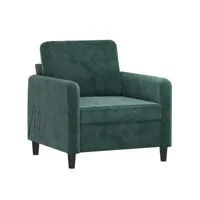 fauteuil de relaxation - chaise de relaxation vert foncé 60 cm velours pwfn60356