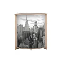 meuble-comptoir bar chêne 3 niches 96,7 x 104,8 x 44,9 cm - coloris: new york 500 visio097cn500