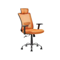 chaise de bureau orange et noire noble 402550