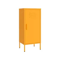 armoire de rangement jaune moutarde 42,5x35x101,5 cm acier