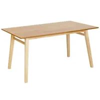 table à manger bois clair 150 x 90 cm varley 442600