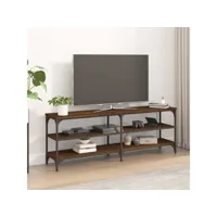 meuble tv，meuble de rangement，banc tv chêne marron 140x30x50 cm bois d'ingénierie cmwi451899