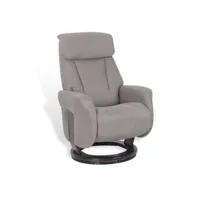 fauteuil de relaxation manuel - athos - microfibre gris