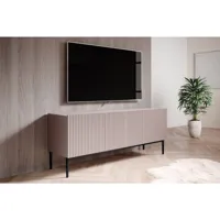 bobochic meuble tv 150 cm kasha pieds noir rose