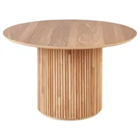 table à manger ronde d 120 cm bois clair vistalla 355157