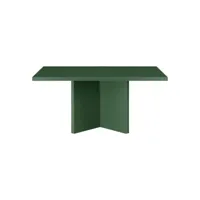table basse charla 100x60cm plateau résistant mdf 3cm, cèdre vert 108269