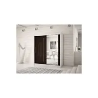meuble crdis armoire dressing gamme york-02 wenge / blanc référence dre57-york-02-025 2630