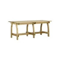 vidaxl table de jardin 220x74x75 cm bois de pin imprégné