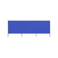 paravent 3 panneaux tissu 400 x 120 cm bleu azuré
