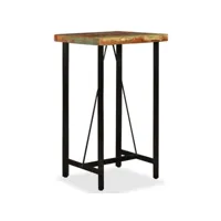 table haute mange debout bar bistrot bois de récupération massif 107 cm helloshop26 0902073