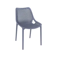 chaise empilable air en polypropylène - lot de 4 - materiel chr pro - bleu - polypropylène