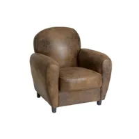 fauteuil club marron - rosnay