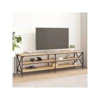 meuble tv - armoire de tv  banc tv  pour salon chêne sonoma 180x40x50 cm bois d'ingénierie -neww14278