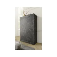 homemania armoire multifonctionnelle basic - blanc, gris - 102 x 43 x 162 cm