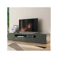 meuble tv design avec portes tiroirs à rabat 200 cm daiquiri anthracite l ahd amazing home design