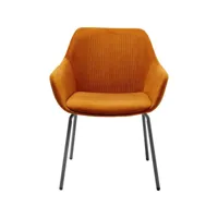 chaise avec accoudoirs avignon orange kare design