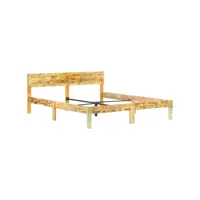 cadre de lit bois de récupération massif 180x200 cm