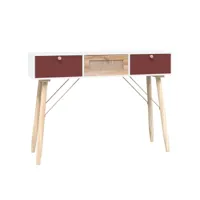 table console avec tiroirs 105x30x75 cm bois d'ingénierie