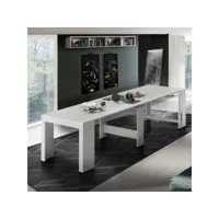 table à manger console extensible 90-300x51cm bois blanc pratika larch ahd amazing home design