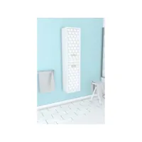 colonne de salle de bain scandinave blanc a suspendre - h150xp25xl35cm - nordik tegninger