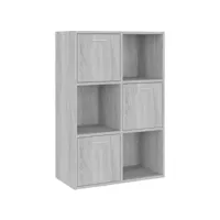 armoire de rangement sonoma gris 60x29,5x90 cm