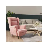 stanley - fauteuil velours rose