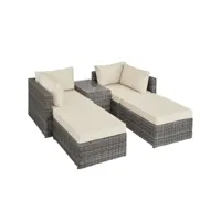 canapé de jardin meuble modulable gris helloshop26 2208087