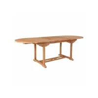 salamanca - table à manger de jardin extensible en teck 180-240x90cm - couleur - bois clair #ds