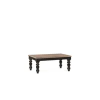 table basse bois marron 115x60x40cm - décoration d'autrefois