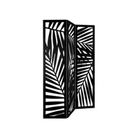 paravent contemporain en bois coloris noir - 120 x 170 cm -pegane-