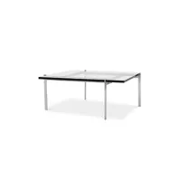 table basse carrée - verre - 12mm - billo acier