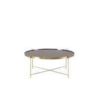 table basse moderne en métal laiton cm 70 x 70 xh 40