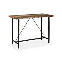 table haute mange debout bar bistrot bois massif de récupération 150 cm helloshop26 0902084