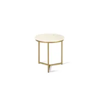 table d'appoint journa marbre blanc