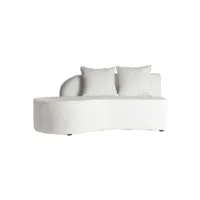 sofa en coton bouclé blanc, 170x105x87 cm