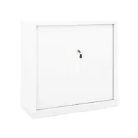 vidaxl armoire à portes coulissantes blanc 90x40x90 cm acier