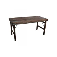 vintage - table pliante bois marron