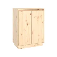 moderne armoire à chaussures 60x35x80 cm bois de pin massif - meuble étagère à chaussures